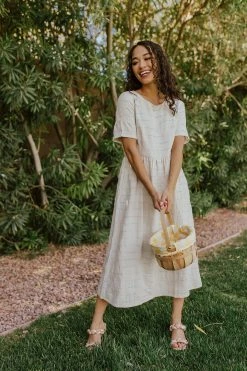 Polagram/Baevely DRESSES THE MADISON MIDI DRESS IN NATURAL