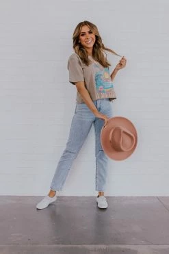 Faith Apparel THE SUNSHINE ON MY MIND TEE IN MOCHA