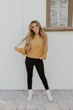 Hyfve TOPS THE HOME SWEET SWEATER IN MUSTARD