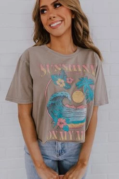 Faith Apparel THE SUNSHINE ON MY MIND TEE IN MOCHA