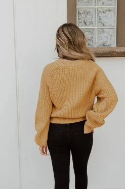 Hyfve TOPS THE HOME SWEET SWEATER IN MUSTARD