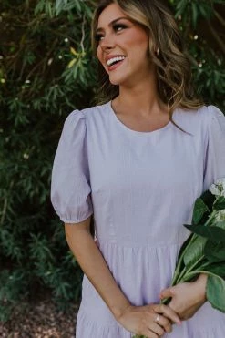 Listicle THE LOVE BUG MIDI DRESS IN LILAC