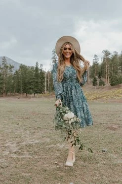 THE PINK DESERT PANDORA DRESS IN GREEN PAISLEY PD EXCLUSIVES