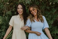 Aaron & Amber THE PAMMIE GINGHAM DRESS IN BLUE