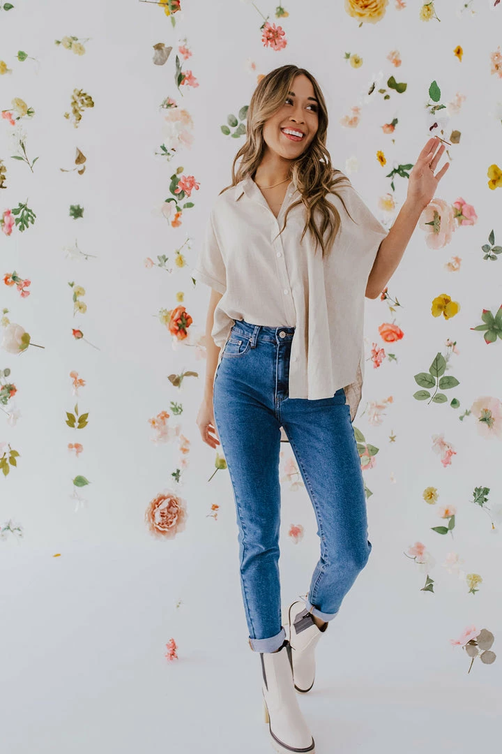 Wishlist TOPS THE OLIVER BUTTON DOWN TOP IN OATMEAL 2 Wishlist TOPS THE OLIVER BUTTON DOWN TOP IN OATMEAL