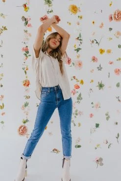 Wishlist TOPS THE OLIVER BUTTON DOWN TOP IN OATMEAL 8 Wishlist TOPS THE OLIVER BUTTON DOWN TOP IN OATMEAL