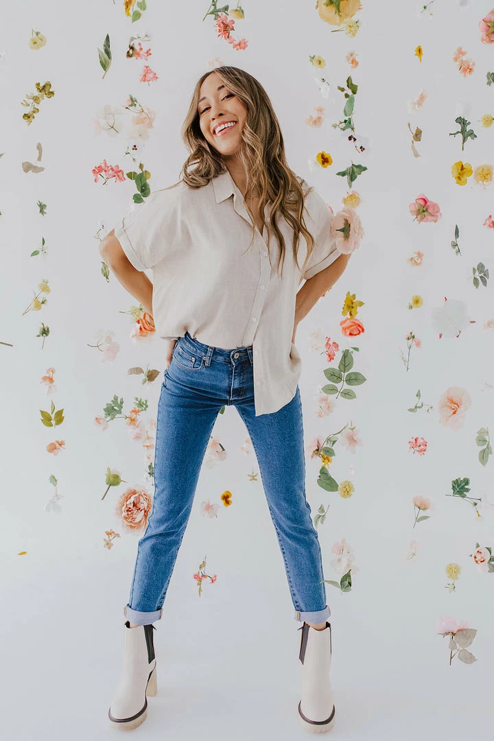 Wishlist TOPS THE OLIVER BUTTON DOWN TOP IN OATMEAL 4 Wishlist TOPS THE OLIVER BUTTON DOWN TOP IN OATMEAL