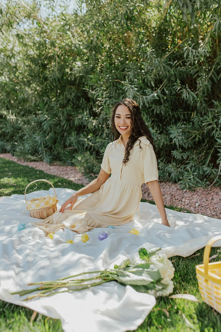 Trend Notes THE YORK TIERED COLLARED DRESS IN YELLOW DRESSES 3 Trend Notes THE YORK TIERED COLLARED DRESS IN YELLOW DRESSES