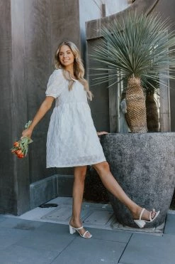 Hayden Los Angeles DRESSES THE MARLA BABYDOLL DRESS IN OFF WHITE