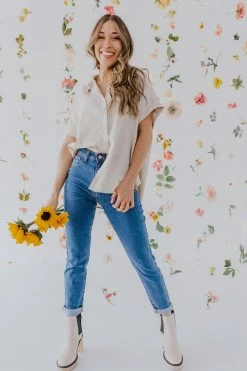 Wishlist TOPS THE OLIVER BUTTON DOWN TOP IN OATMEAL