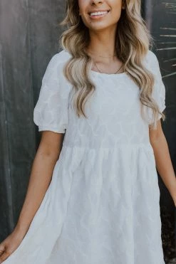 Hayden Los Angeles DRESSES THE MARLA BABYDOLL DRESS IN OFF WHITE