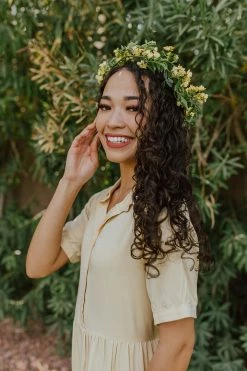 Trend Notes THE YORK TIERED COLLARED DRESS IN YELLOW DRESSES