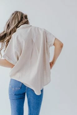 Wishlist TOPS THE OLIVER BUTTON DOWN TOP IN OATMEAL 11 Wishlist TOPS THE OLIVER BUTTON DOWN TOP IN OATMEAL