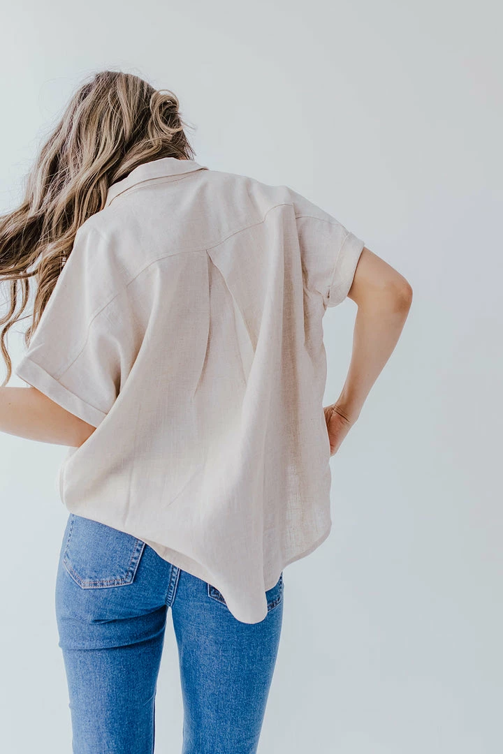 Wishlist TOPS THE OLIVER BUTTON DOWN TOP IN OATMEAL 6 Wishlist TOPS THE OLIVER BUTTON DOWN TOP IN OATMEAL