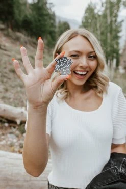 THE PINK DESERT YES GIRL YES STICKER