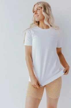 AAAAA Fashion TOPS THE WYATT BASIC TOP IN WHITE