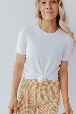 AAAAA Fashion TOPS THE WYATT BASIC TOP IN WHITE