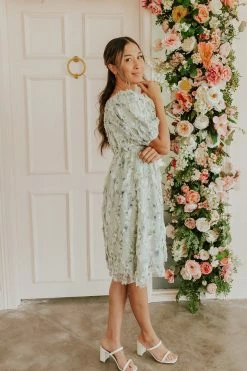 Polagram/Baevely THE EDEN FLORAL BABYDOLL DRESS IN LIGHT SAGE 8 Polagram/Baevely THE EDEN FLORAL BABYDOLL DRESS IN LIGHT SAGE