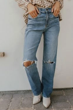 Sneak Peek BOTTOMS THE MERCY HIGH RISE JEANS IN MEDIUM WASH