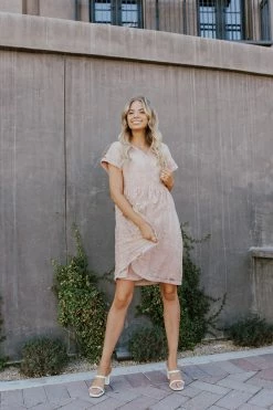 Mikarose THE BRENNA LACE DRESS IN ROSE DRESSES