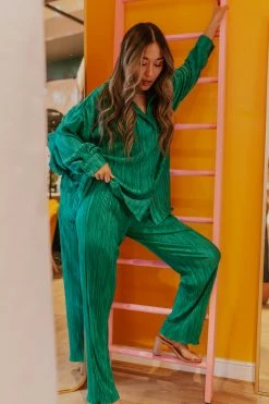 La Roseason THE GREEN GODDESS SET IN EMERALD TOPS