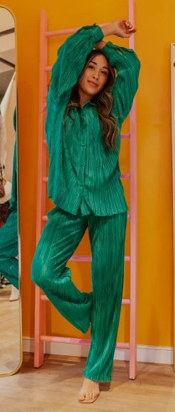 La Roseason THE GREEN GODDESS SET IN EMERALD TOPS