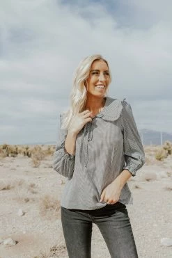 POLAGRAM THE CHARLOTTE CHECKERED BLOUSE IN BLACK AND WHITE 10 POLAGRAM THE CHARLOTTE CHECKERED BLOUSE IN BLACK AND WHITE