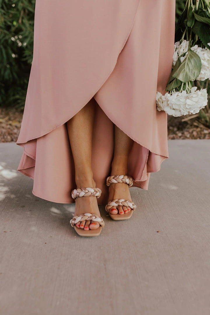 Soda THE NINA BRAIDED HEEL IN NUDE SHOES 1 Soda THE NINA BRAIDED HEEL IN NUDE SHOES