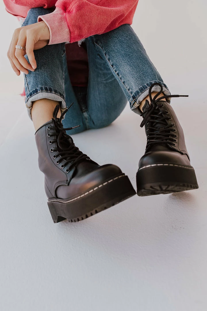 SHOES THE BETTYY BLACK COMBAT BOOTS BY STEVE MADDEN 1 SHOES THE BETTYY BLACK COMBAT BOOTS BY STEVE MADDEN