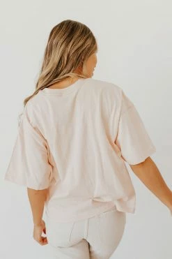 Honestee THE SOUL FULL OF SUNSHINE TEE IN LIGHT PINK NEW ARRIVALS