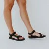 Verona Collection THE PENN STRAPPED SANDAL IN BLACK SHOES