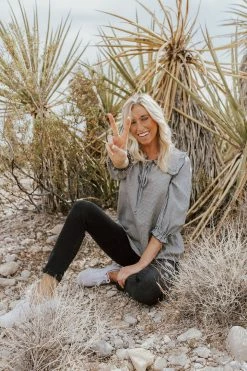 POLAGRAM THE CHARLOTTE CHECKERED BLOUSE IN BLACK AND WHITE 12 POLAGRAM THE CHARLOTTE CHECKERED BLOUSE IN BLACK AND WHITE