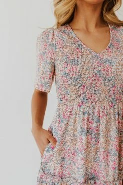 Polagram/Baevely THE DYLAN TIERED MIDI DRESS IN DUSTY BLUE NEW ARRIVALS