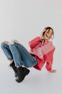 Oddi TOPS THE MCKENNA LONG SLEEVE TOP IN WASHED MAGENTA