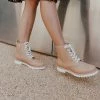 Shoe App THE AURORA LACE UP BOOT IN NUDE SHOES