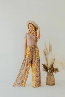 Ces Femme THE EASY BREEZY WIDE LEG PANTS IN FLORAL