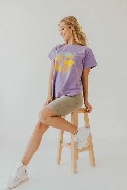 Polagram/Baevely NEW ARRIVALS THE GRAND CANYON GRAPHIC TEE IN DUSTY LILAC