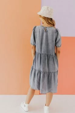 Calista THE DENVER TIERED BABYDOLL DRESS IN DENIM