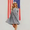Calista THE DENVER TIERED BABYDOLL DRESS IN DENIM