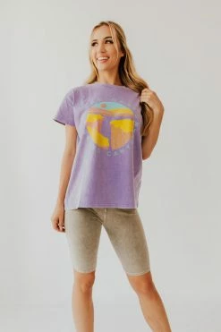Polagram/Baevely NEW ARRIVALS THE GRAND CANYON GRAPHIC TEE IN DUSTY LILAC