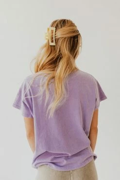 Polagram/Baevely NEW ARRIVALS THE GRAND CANYON GRAPHIC TEE IN DUSTY LILAC