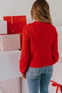 Dee Elly TOPS THE SWEETIE SWEATER IN HOT PINK