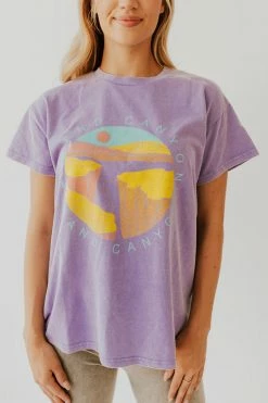 Polagram/Baevely NEW ARRIVALS THE GRAND CANYON GRAPHIC TEE IN DUSTY LILAC