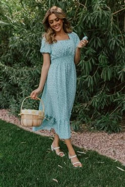 Solution Clothing DRESSES THE TIANA MIDI DRESS IN TEAL