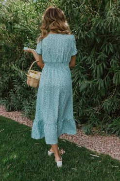 Solution Clothing DRESSES THE TIANA MIDI DRESS IN TEAL