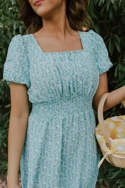 Solution Clothing DRESSES THE TIANA MIDI DRESS IN TEAL