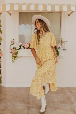 In-Loom THE MAGGIE WRAP DRESS IN MARIGOLD NEW ARRIVALS