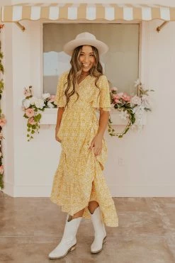 In-Loom THE MAGGIE WRAP DRESS IN MARIGOLD NEW ARRIVALS