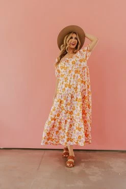 Mittoshop NEW ARRIVALS THE ZOE FLORAL MAXI DRESS IN PINK