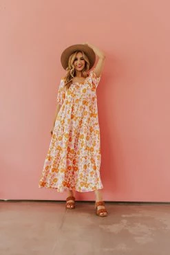 Mittoshop NEW ARRIVALS THE ZOE FLORAL MAXI DRESS IN PINK